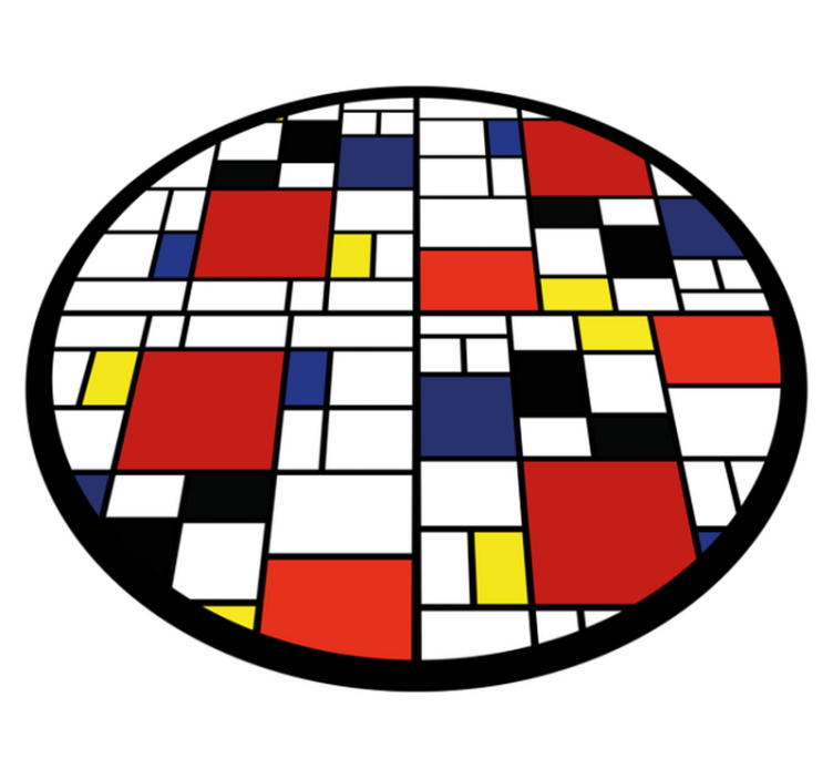 Tapis vinyle design moderne agencement de blocs couleurs - TenStickers