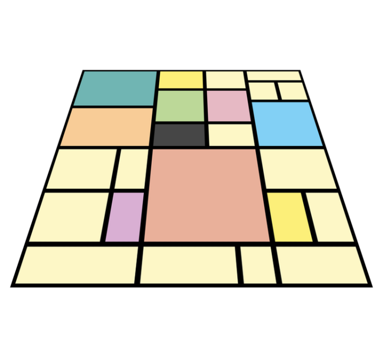 Tapis vinyle géométrique géométrie vibrante - TenStickers