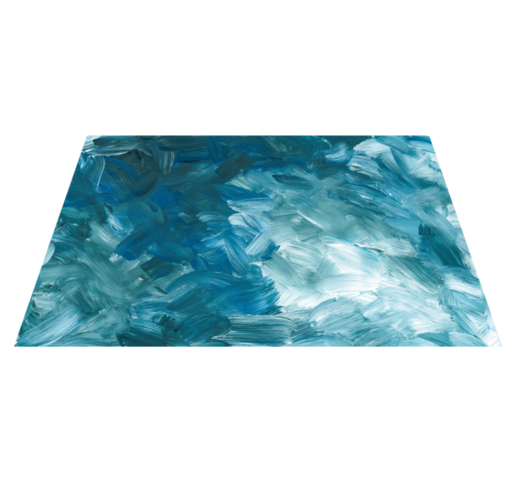 Tapis vinyle minimaliste coups de pinceau marins - TenStickers