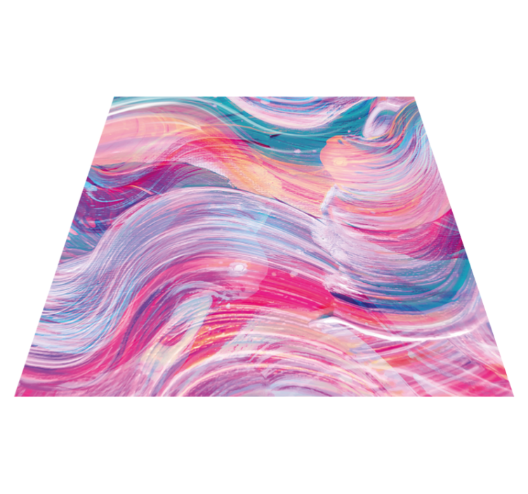 Tapis vinyle pierre tourbillons de vagues colorées - TenStickers