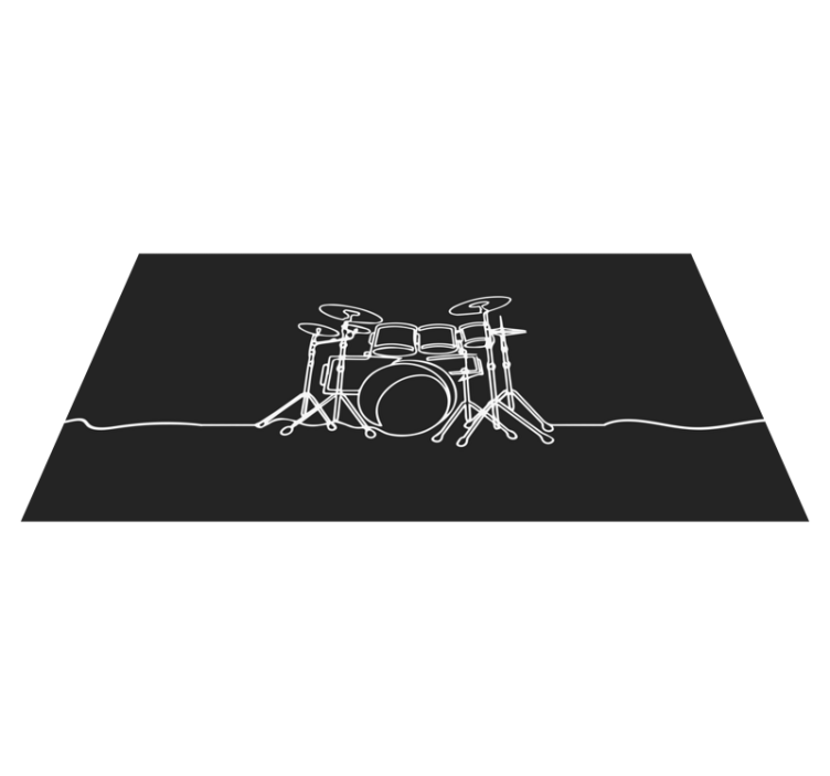 Tapis vinyle ado silhouette de batterie - TenStickers