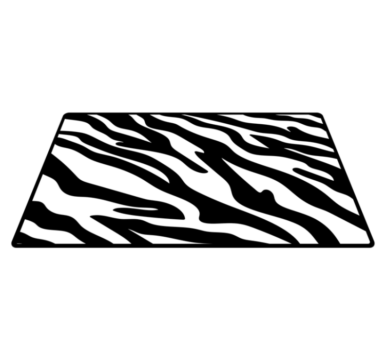 Tapis vinyle motif animal rayures unies - TenStickers