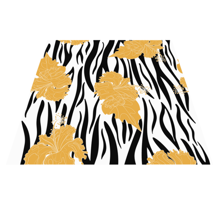 Tapis vinyle motif animal zèbre jungle - TenStickers
