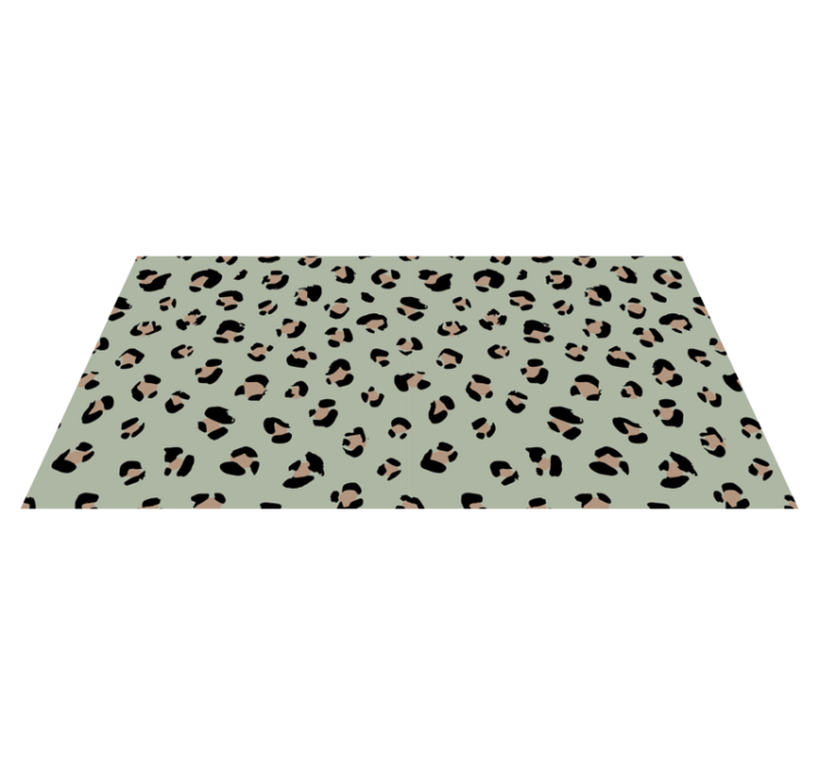 Tapis vinyle motif animal léopard esthétique - TenStickers
