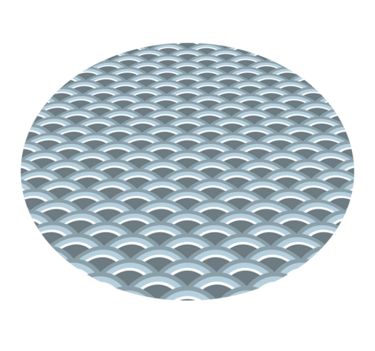 Tapis vinyle géométrique motif de vague - TenStickers