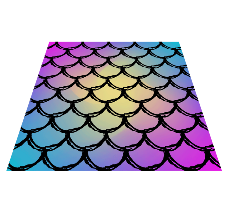 Tapis vinyle route motif écailleux coloré - TenStickers