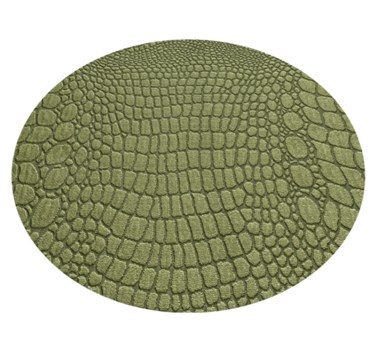 Tapis vinyle rond Texture de peau de crocodile - TenStickers