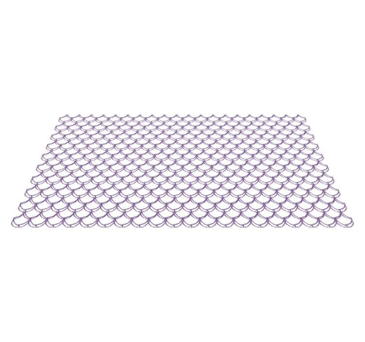Tapis vinyle salle de bain motif violet festonné - TenStickers