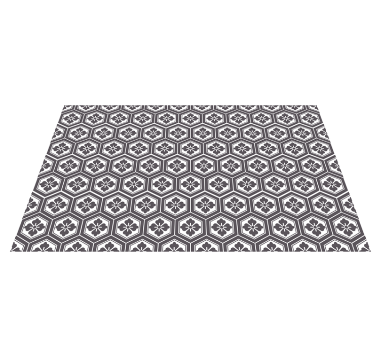 Tapis vinyle marbre motif hexagonal élégant - TenStickers