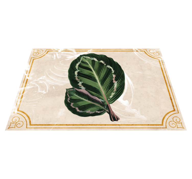 Tapis vinyle nature élégance du motif de feuille - TenStickers