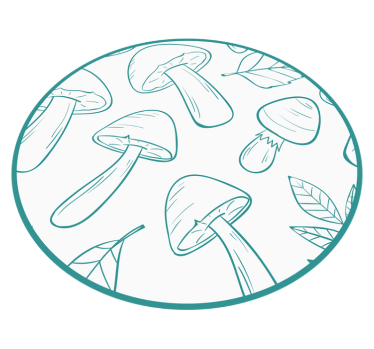 Tapis vinyle nature motif feuille de champignon - TenStickers