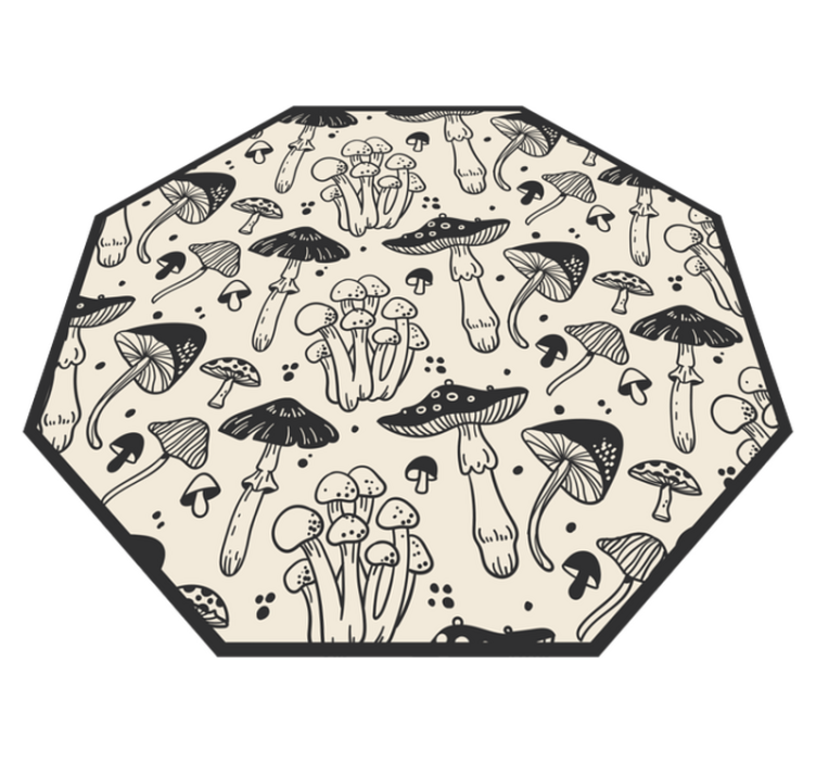 Tapis vinyle plantes royaume des champignons - TenStickers
