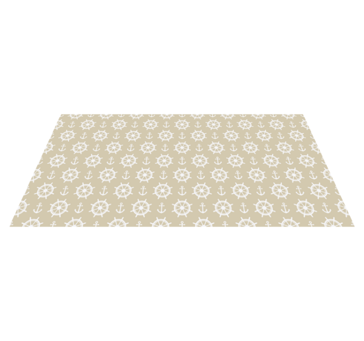 Tapis vinyle salon motif de boussole maritime - TenStickers