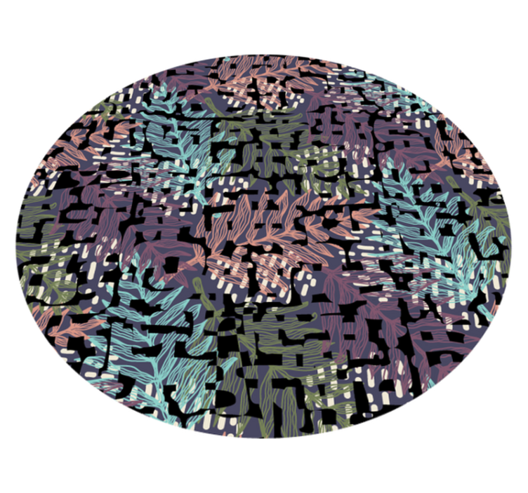 Tapis vinyle plantes éléments botaniques feuillus - TenStickers