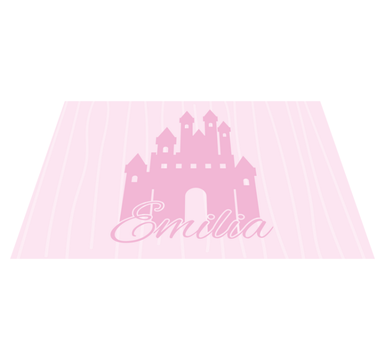 Tapis vinyle personnalisé château de princesse - TenStickers