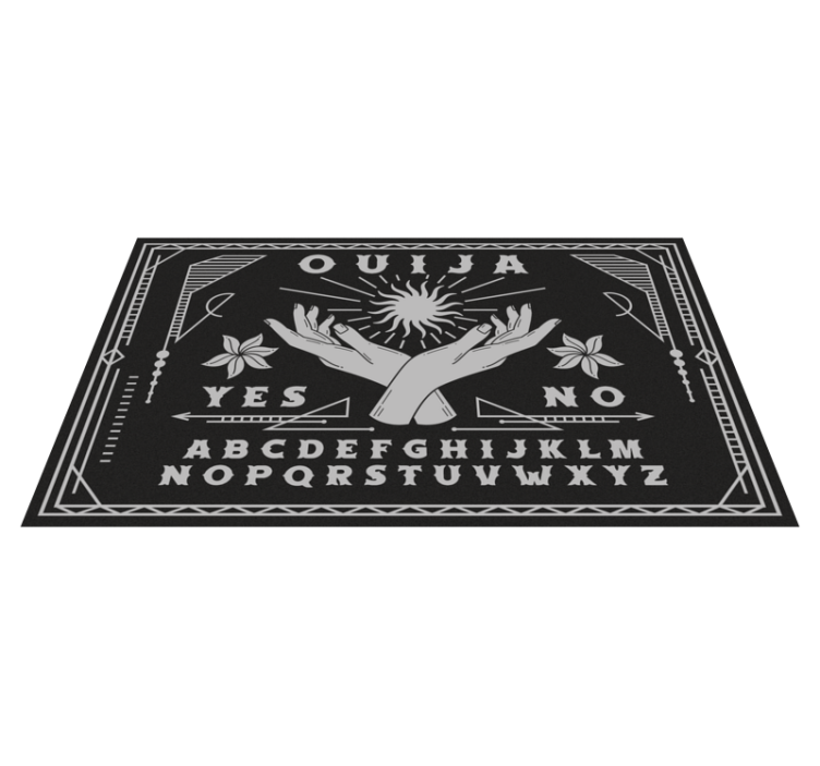 Tapis vinyle carte du monde conception des mains ouija - TenStickers