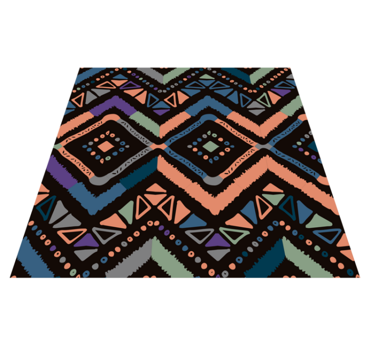 Tapis vinyle nordique sections de couleurs géométriques - TenStickers