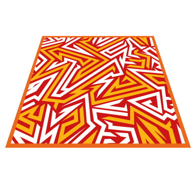 Tapis vinyle ado motif en zigzag dynamique - TenStickers