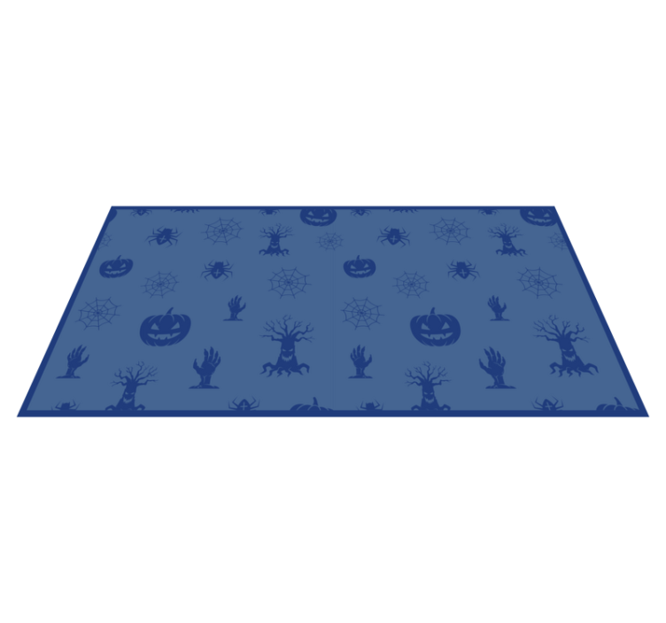 Tapis vinyle pour halloween thème bleu effrayant - TenStickers