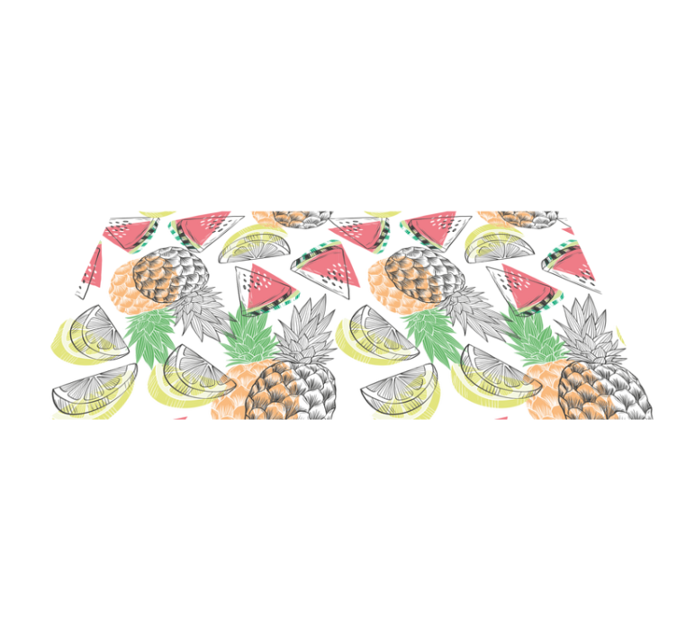 Tapis vinyle plantes charme tropical fruité - TenStickers