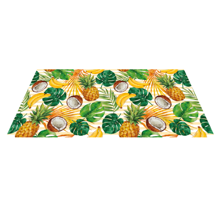 Tapis vinyle motif tropical fruits d'été - TenStickers
