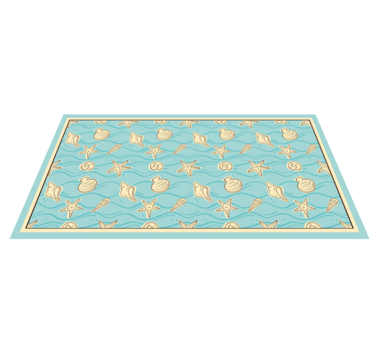 Tapis vinyle salle de bain inspiration coquillage - TenStickers
