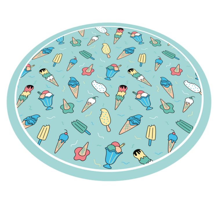 Tapis vinyle autres tapis joie des friandises glacées - TenStickers