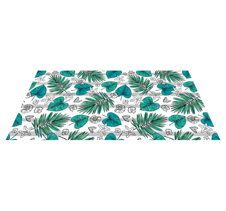 Tapis vinyle nature illustrations de feuilles tropicales - TenStickers