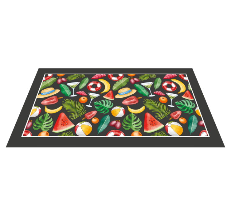 Tapis vinyle événements ambiance estivale tropicale - TenStickers