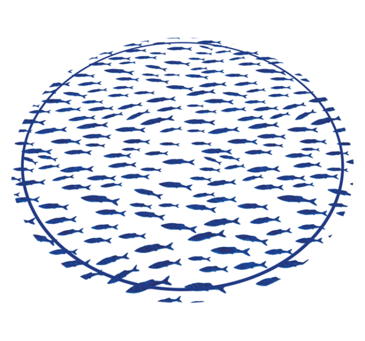 Tapis vinyle motif animal banc de poissons - TenStickers