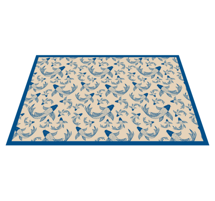 Tapis vinyle motif animal motifs de poissons - TenStickers