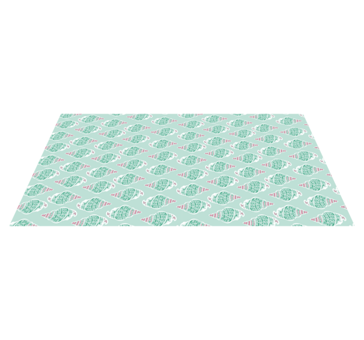 Tapis vinyle salle de bain concept de coquillage vert - TenStickers