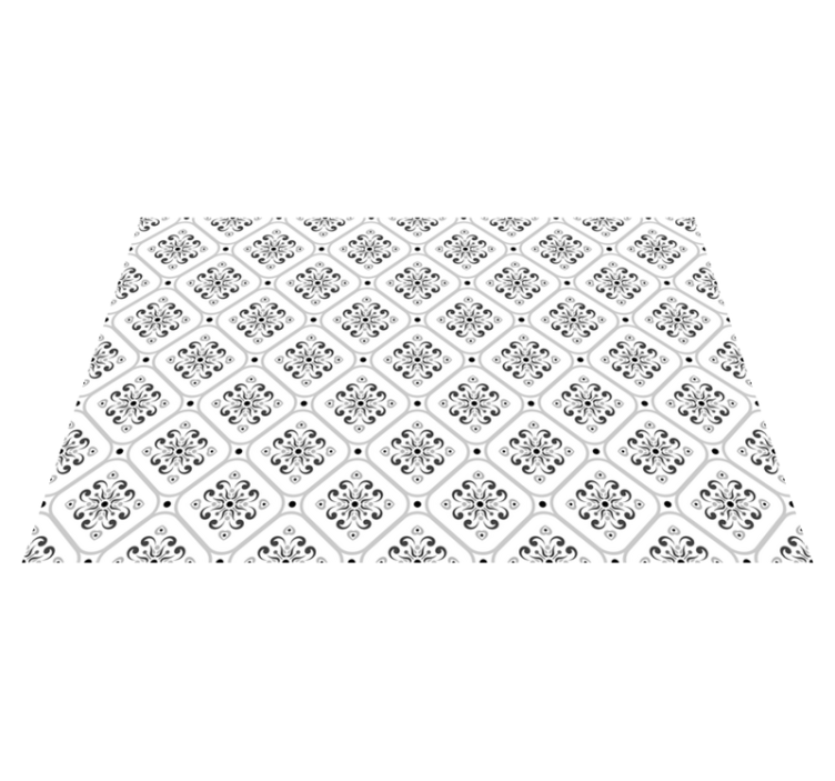 Tapis vinyle carreaux Détails grises classiques - TenStickers