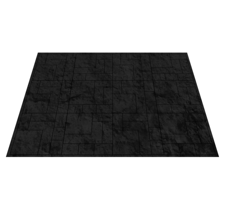 Tapis vinyle pierre surface noire texturée - TenStickers