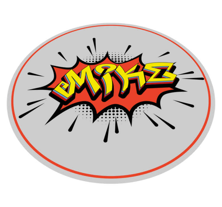 Tapis vinyle personnalisé explosion de noms - TenStickers