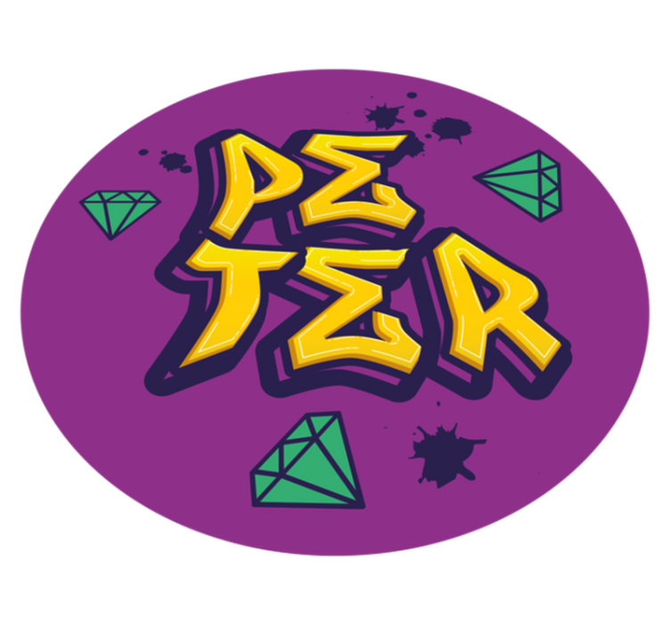 Tapis vinyle personnalisé art et diamants - TenStickers