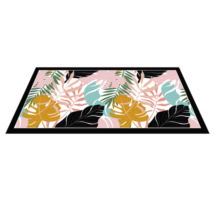 Tapis vinyle nature palette de feuilles tropicales - TenStickers