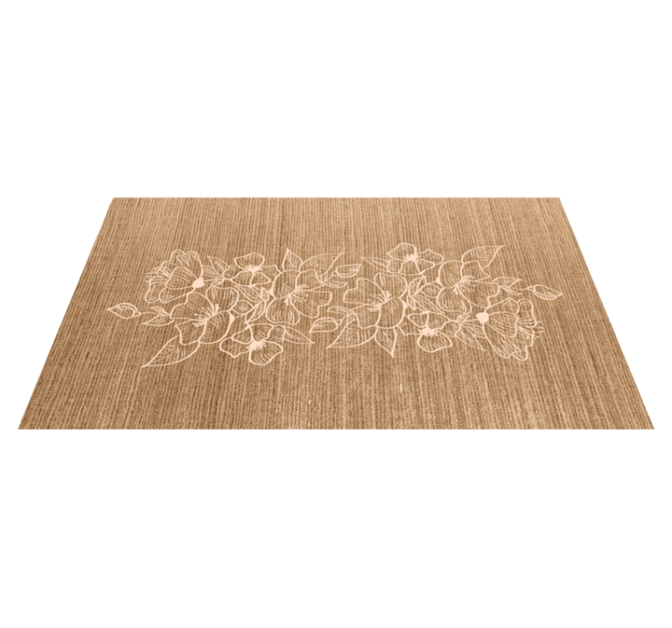 Tapis vinyle entrée élégance ornée de fleurs - TenStickers