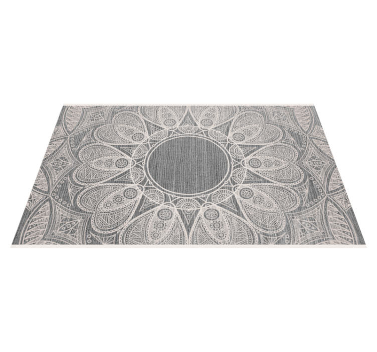 Tapis vinyle mandala motif rond sophistiqué - TenStickers