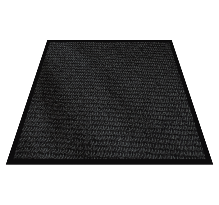 Tapis vinyle salle de bain couche noire texturée - TenStickers