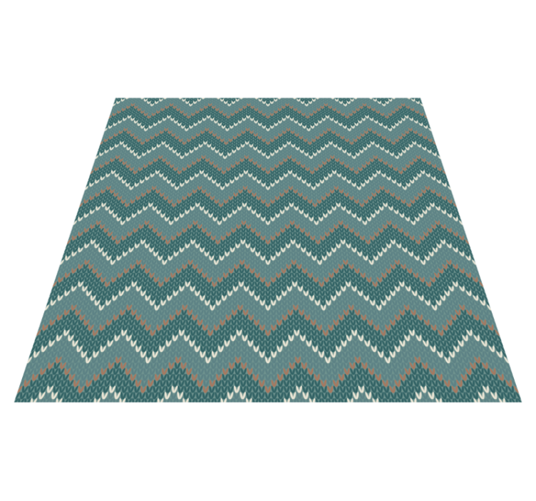 Tapis vinyle éthnique motif de vagues à chevrons - TenStickers