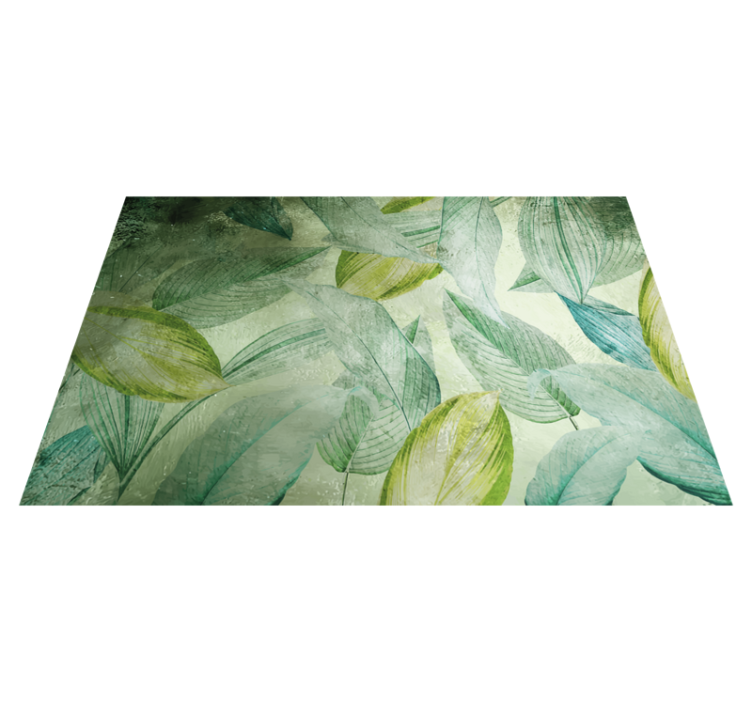 Tapis vinyle nature motif de verdure vibrante - TenStickers