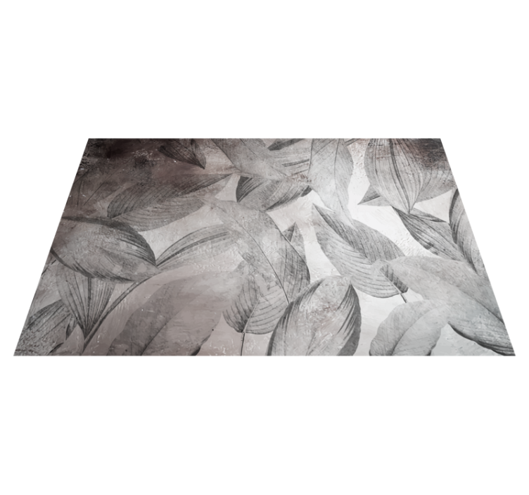 Tapis vinyle plantes motif monochrome feuillu - TenStickers