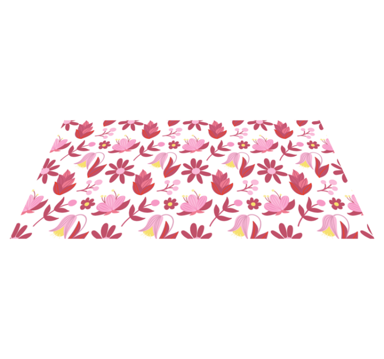 Tapis vinyle plantes motifs floraux fleurissent - TenStickers
