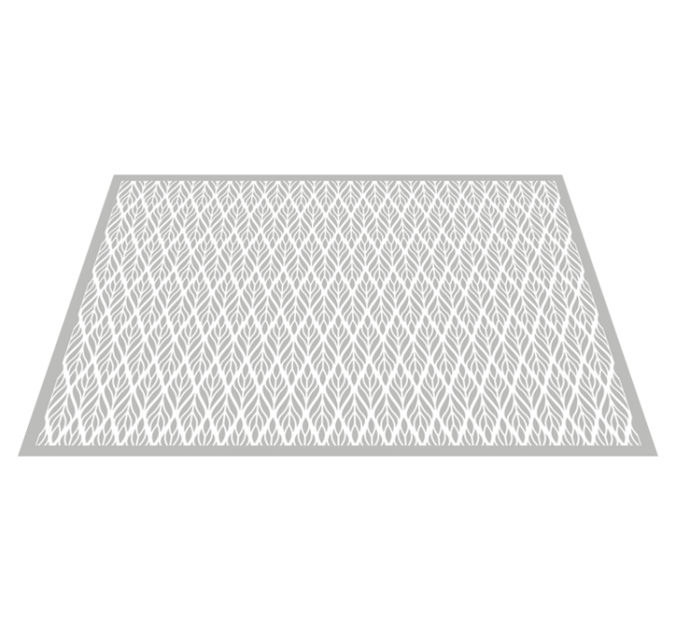 Tapis vinyle design moderne motif de feuilles grises - TenStickers