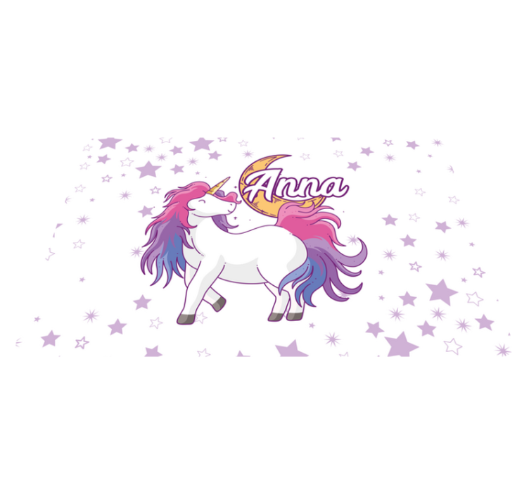 Tapis vinyle personnalisé scène étoilée licorne - TenStickers
