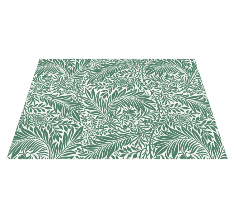 Tapis vinyle plantes motif de feuillage vert - TenStickers
