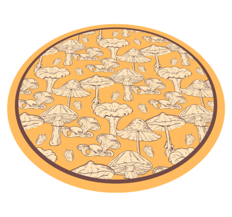 Tapis vinyle nature style champignon - TenStickers