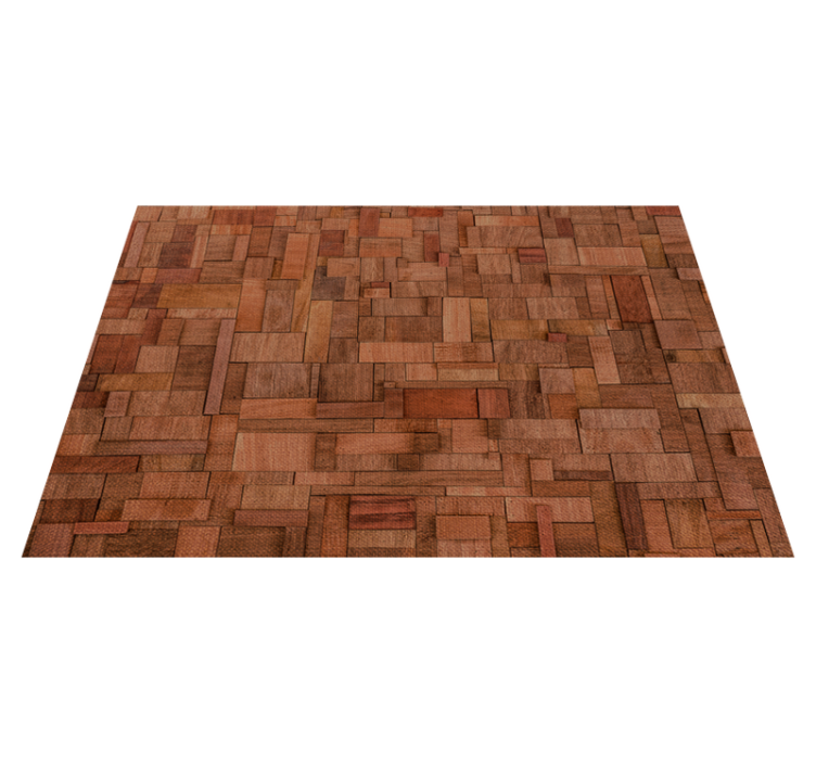 Tapis vinyle imitation parquet motif de bloc chaud - TenStickers