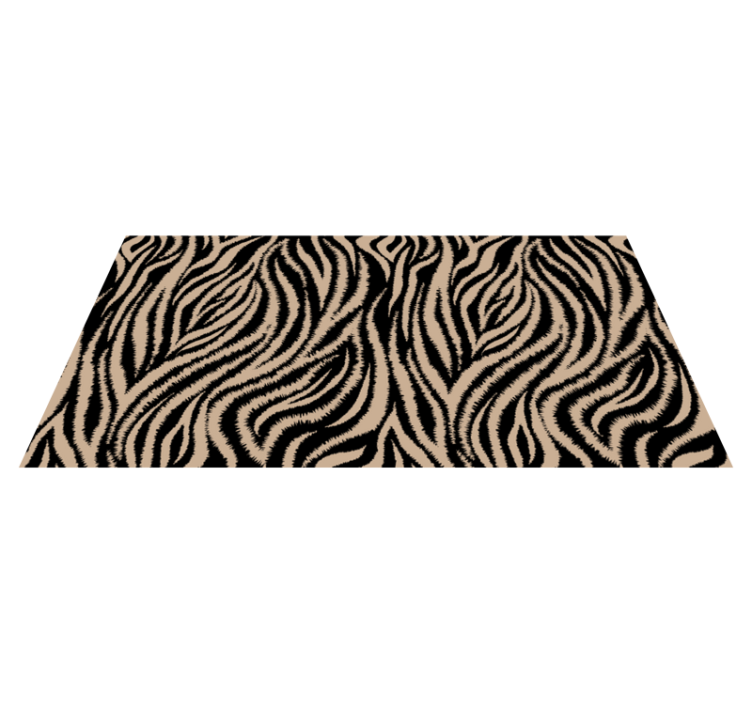 Tapis vinyle motif animal rayures zébrées - TenStickers